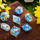 Bees And Flower Handmade Resin DND Dice Set