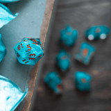 Blue Smoke Handmade Resin DND Dice Set