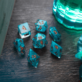 Blue Smoke Handmade Resin DND Dice Set