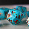 Blue Smoke Handmade Resin DND Dice Set