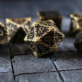 Dagger Bronze Metal DND Dice Set