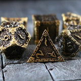 Dagger Bronze Metal DND Dice Set