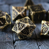 Dagger Bronze Metal DND Dice Set