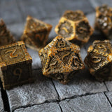 Dagger Gold Metal DND Dice Set