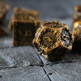 Dagger Gold Metal DND Dice Set