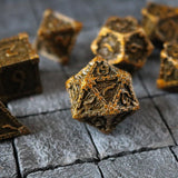 Dagger Gold Metal DND Dice Set