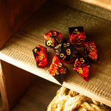 Dark Blood Handmade Resin DND Dice Set