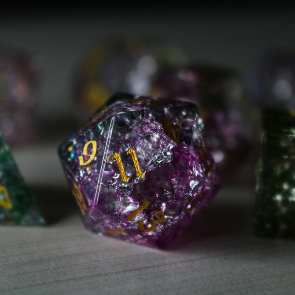 Dark Nox Forge Fire Glass DND Dice Set