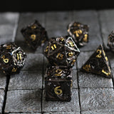 Dragon Hollow Black/Gold Metal DND Dice Set