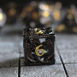 Dragon Hollow Black/Gold Metal DND Dice Set