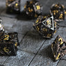 Dragon Hollow Black/Gold Metal DND Dice Set