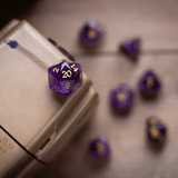 Dwarf Cut Purple Amethyst Gemstone Premium DND Dice Set