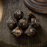 Gemstone Yooperlite Hand Carved DND Dice Set