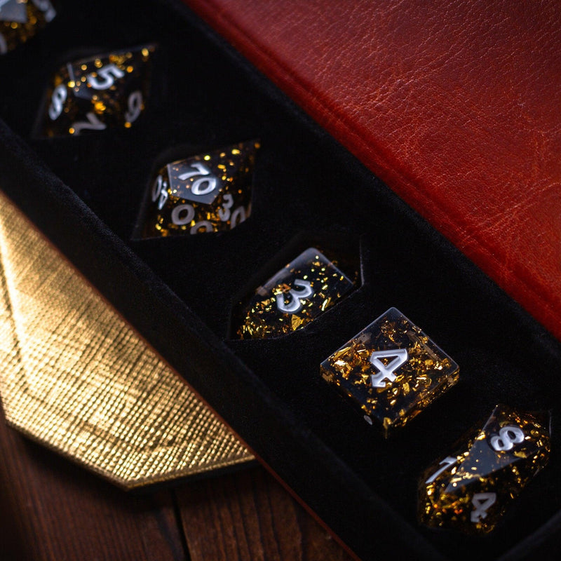 Gold Handmade Resin DND Dice Set