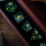 Green Fluorite Gemstone (Chlorophane) Hand Carved DND Dice Set