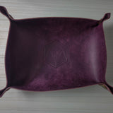 Hand Made Italian Purple Pueblo Leather DND Dice Tray