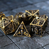 Medusa Bronze Hollow Metal DND Dice Set