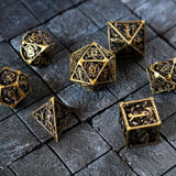 Medusa Bronze Hollow Metal DND Dice Set