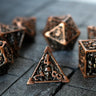 Medusa Copper Hollow Metal DND Dice Set