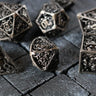 Medusa Silver Hollow Metal DND Dice Set