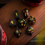 Night Blood Handmade Resin DND Dice Set