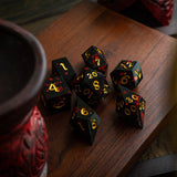 Night Blood Handmade Resin DND Dice Set