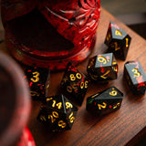 Night Blood Handmade Resin DND Dice Set