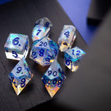 Purple Energy Handmade Resin DND Dice Set