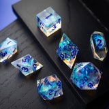 Purple Energy Handmade Resin DND Dice Set