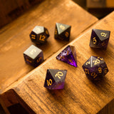 Purple Gemstone Amethyst DND Dice Set