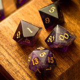 Purple Gemstone Amethyst DND Dice Set