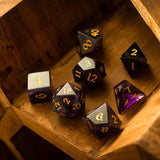 Purple Gemstone Amethyst DND Dice Set