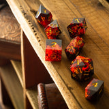 Dark Blood Handmade Resin DND Dice Set