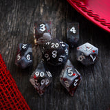 Smoke And Blood Handmade Resin DND Dice Set