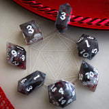 Smoke And Blood Handmade Resin DND Dice Set