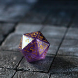 Vine Spike Gemstone Purple Amethyst DND Dice Set