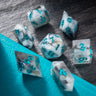 Blue Cloud Handmade Resin Dice Set RPG Game DND MTG Tabletop Gaming