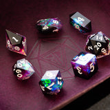 Lightning Handmade Resin Dice Set RPG Game DND MTG Tabletop Gaming