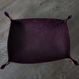 Hand Made Italian Purple Pueblo Leather DND Dice Tray