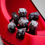 Smoke And Blood Handmade Resin Dice Set RPG Game DND MTG Tabletop Gaming