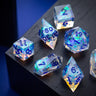 Purple Energy Handmade Resin Dice Set RPG Game DND MTG Tabletop Gaming