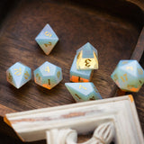 Gemstone Opalite Elven Cut (And Box) DND Dice Set