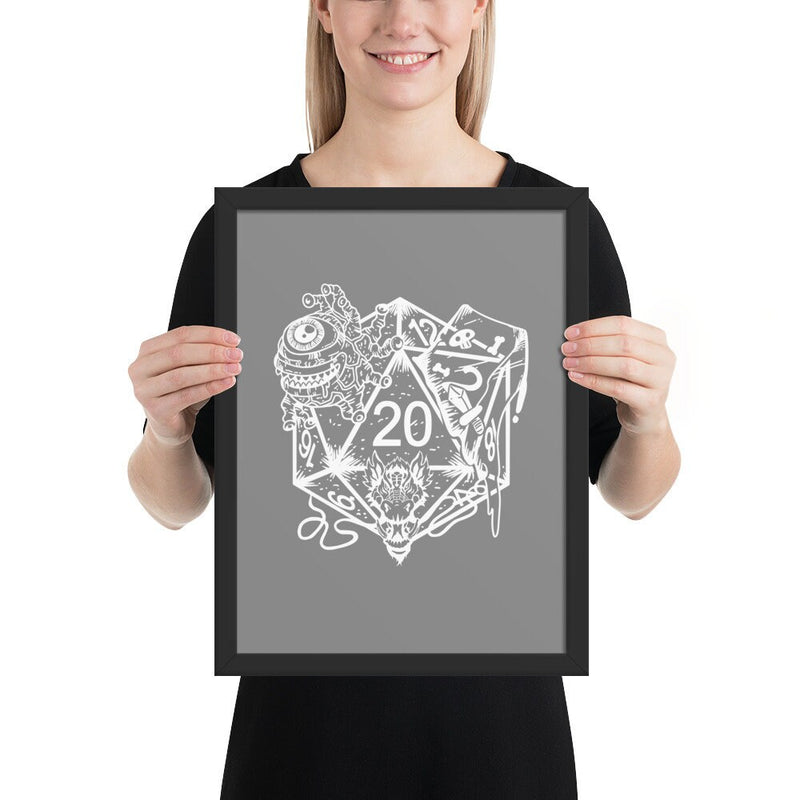 DND Framed Wall Art - Dice Art - DND - Gift For Dnd - D20 Gift Picture –  Runic Dice