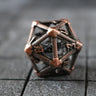 Large Caged Dragon D20 DND Copper Tabletop Gaming Dice