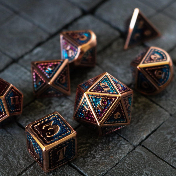 Dragon Scale Metal Dice Set Tabletop Gaming