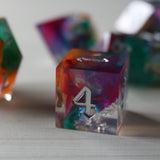 Handmade Resin Dice Set RPG Game DND MTG Tabletop Gaming