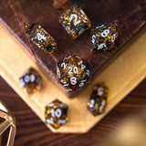 Gold Handmade Resin Dice Set RPG Game DND MTG Tabletop Gaming