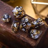 Gold Handmade Resin Dice Set RPG Game DND MTG Tabletop Gaming