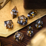 Gold Handmade Resin Dice Set RPG Game DND MTG Tabletop Gaming